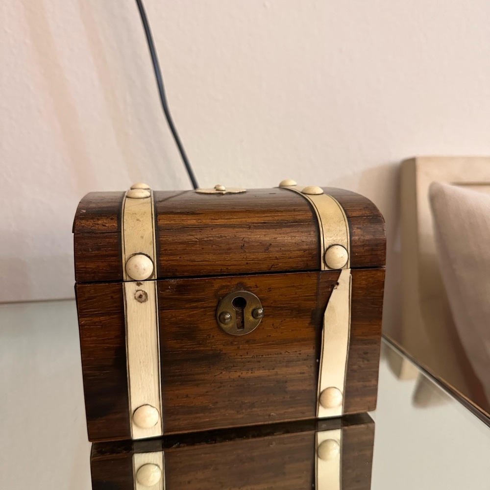 Antique Wooden tea caddy
